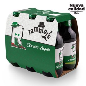 DIA RAMBLERS cerveza lager pack 6 botellas 25 cl