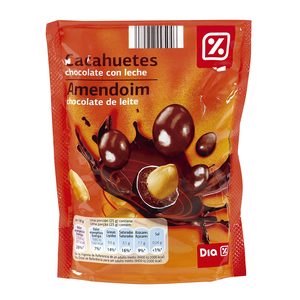 DIA cacahuetes recubiertos de chocolate bolsa 250 gr 