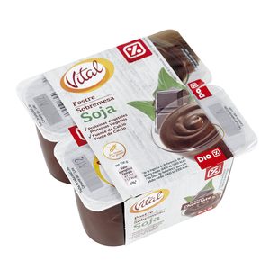 DIA VITAL postre soja chocolate pack 4 unidades 100 gr