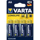 VARTA pilas long life LR6-AA pack 4 uds