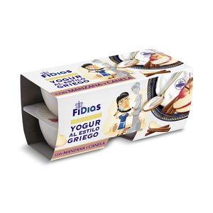 DIA FIDIAS yogur griego con manzana y canela pack 4 unidades 125 gr