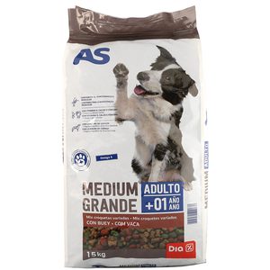 AS alimento para perros adultos mix buey bolsa 15 Kg