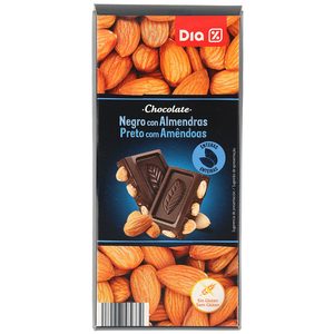 DIA chocolate negro 55% con almendras tableta 200 gr