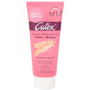 CUTEX crema multibeneficios para manos y uñas formula no grasa tubo 100 ml