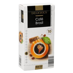 DIA DELICIOUS café brasil 10 cápsulas caja 52 gr