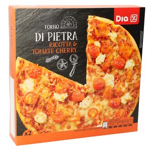 DIA pizza ricotta y tomate cherry caja 2 x 300 gr