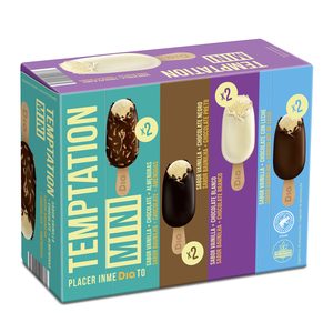 DIA TEMPTATION helado mini bombón mix caja 8 uds 288 gr