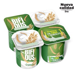 DIA BIFIDUS cremoso con fibra y cereales pack 4 unidades 125 gr
