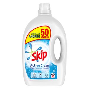 SKIP Active clean detergente máquina líquido botella 50 lv