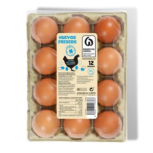 Huevos frescos categoría A clase M estuche 12 uds