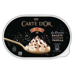 CARTE D'OR helado de vainilla con baileys barqueta 542 gr