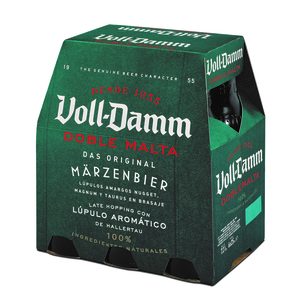 VOLL-DAMM cerveza doble malta pack 6 botellas 25 cl 